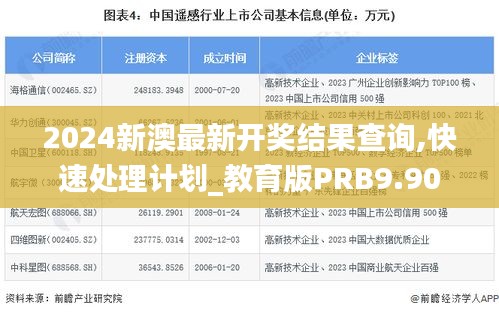 2024新澳最新开奖结果查询,快速处理计划_教育版PRB9.90