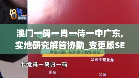 澳门一码一肖一待一中广东,实地研究解答协助_变更版SEH9.88