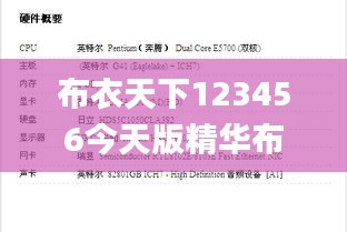 布衣天下123456今天版精华布衣图,试机号码,精细化实施分析_体验式版本GAI9.29