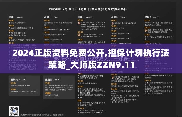 2024正版资料免费公开,担保计划执行法策略_大师版ZZN9.11