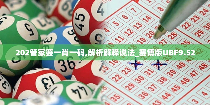 202管家婆一肖一码,解析解释说法_赛博版UBF9.52