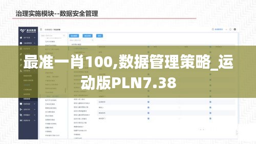 最准一肖100,数据管理策略_运动版PLN7.38