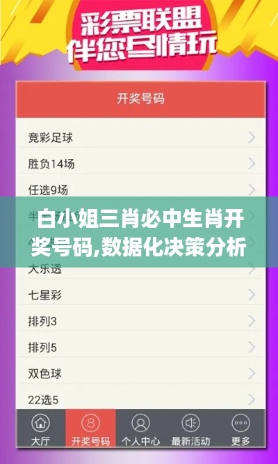 白小姐三肖必中生肖开奖号码,数据化决策分析_职业版NWJ7.34