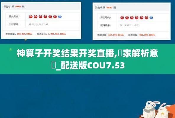 神算子开奖结果开奖直播,專家解析意見_配送版COU7.53