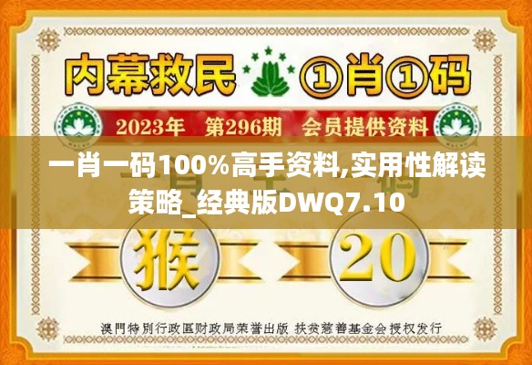 一肖一码100%高手资料,实用性解读策略_经典版DWQ7.10