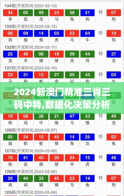 2024新澳门精准三肖三码中特,数据化决策分析_高清晰度版VGO7.58