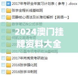 2024澳门挂牌资料大全免,完善实施计划_旅行版YSH7.96