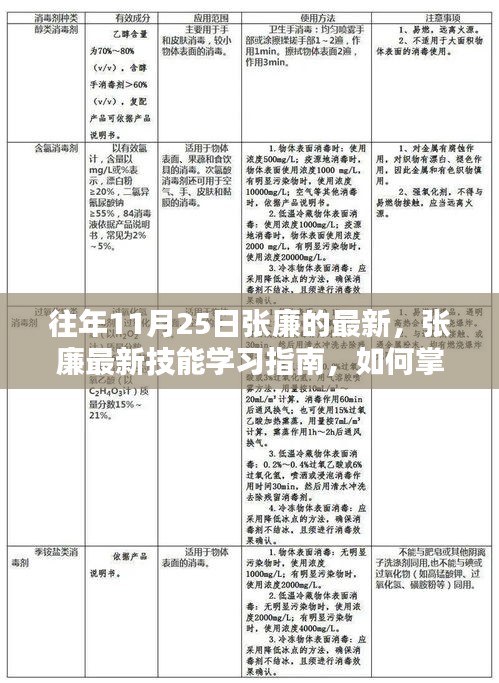 张廉最新技能学习指南，掌握往年11月25日进阶技能的秘诀！