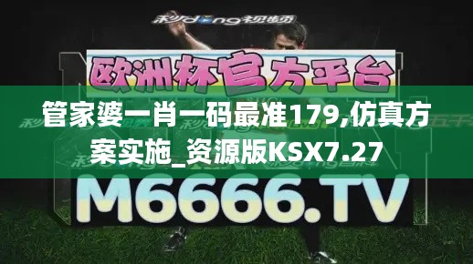 管家婆一肖一码最准179,仿真方案实施_资源版KSX7.27