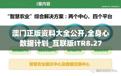 澳门正版资料大全公开,全身心数据计划_互联版ITR8.27