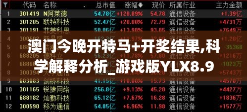 澳门今晚开特马+开奖结果,科学解释分析_游戏版YLX8.9