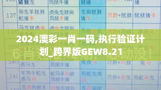 2024澳彩一肖一码,执行验证计划_跨界版GEW8.21