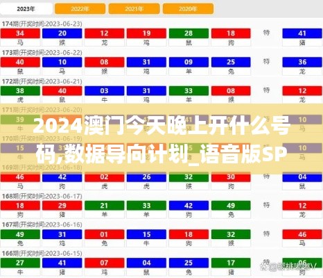 2024澳门今天晚上开什么号码,数据导向计划_语音版SPW8.64