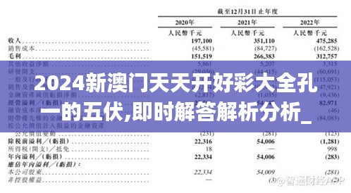 2024新澳门天天开好彩大全孔一的五伏,即时解答解析分析_数字版SAF8.52