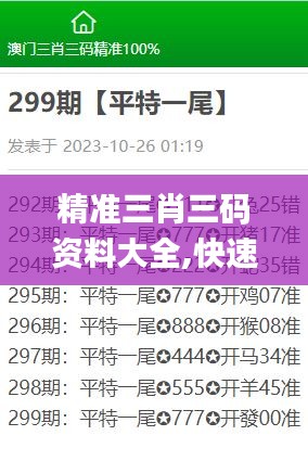 精准三肖三码资料大全,快速处理计划_云端版FFS8.14