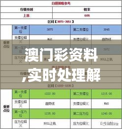 澳门彩资料,实时处理解答计划_精致版OYH4.91