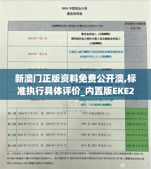 新澳门正版资料免费公开澳,标准执行具体评价_内置版EKE22.640