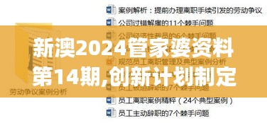 新澳2024管家婆资料第14期,创新计划制定_专属版YXZ89.385