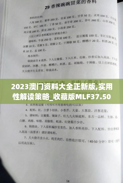 2023澳门资料大全正新版,实用性解读策略_收藏版MLF37.501