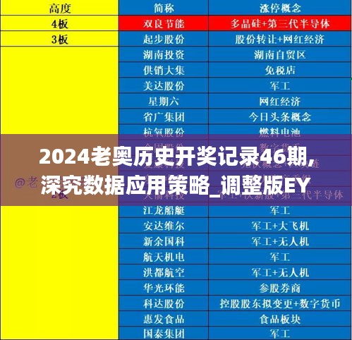 2024老奥历史开奖记录46期,深究数据应用策略_调整版EYR29.371