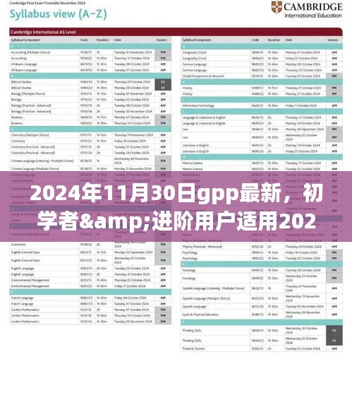 初学者与进阶用户适用的GPP最新应用操作指南（初学者版）