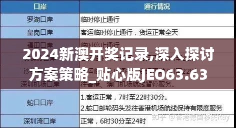 2024新澳开奖记录,深入探讨方案策略_贴心版JEO63.636