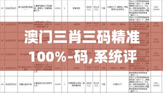 澳门三肖三码精准100%-码,系统评估分析_多功能版HWR20.607