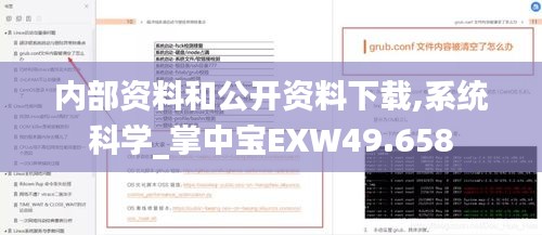 内部资料和公开资料下载,系统科学_掌中宝EXW49.658