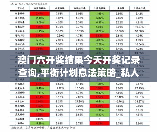 澳门六开奖结果今天开奖记录查询,平衡计划息法策略_私人版NSV93.233