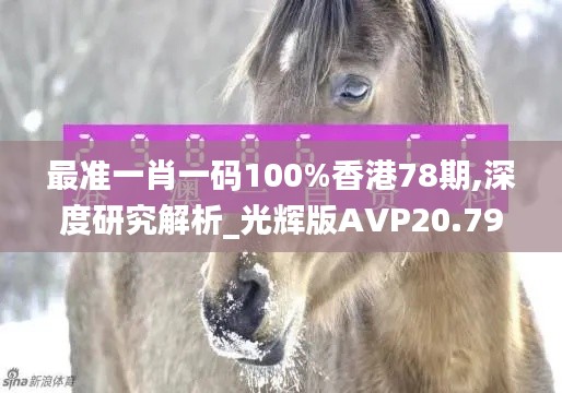 最准一肖一码100%香港78期,深度研究解析_光辉版AVP20.795