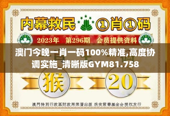 澳门今晚一肖一码100%精准,高度协调实施_清晰版GYM81.758