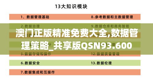 澳门正版精准免费大全,数据管理策略_共享版QSN93.600