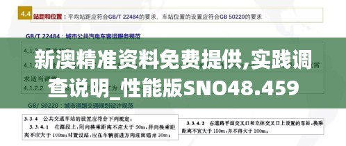 新澳精准资料免费提供,实践调查说明_性能版SNO48.459