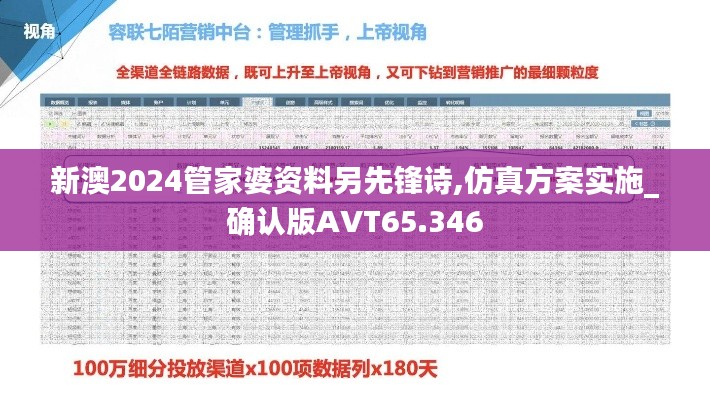 新澳2024管家婆资料另先锋诗,仿真方案实施_确认版AVT65.346