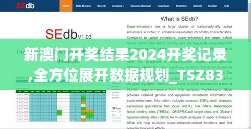 新澳门开奖结果2024开奖记录,全方位展开数据规划_TSZ83.295丰富版