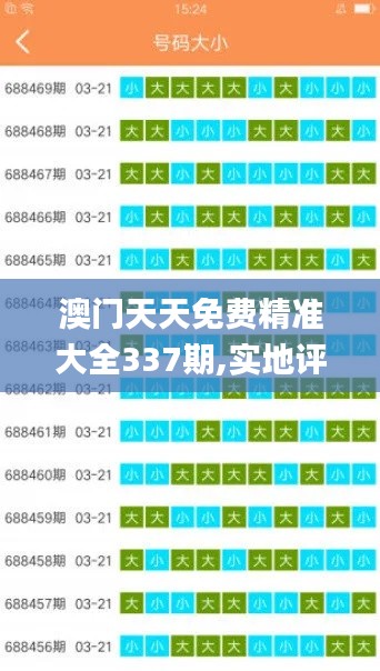 澳门天天免费精准大全337期,实地评估解析说明_2D16.645-6