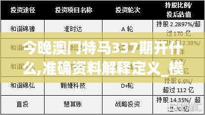 今晚澳门特马337期开什么,准确资料解释定义_模拟版81.767-9