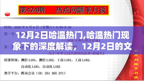 哈温热门现象，12月2日的文化影响力、深度解读与争议焦点