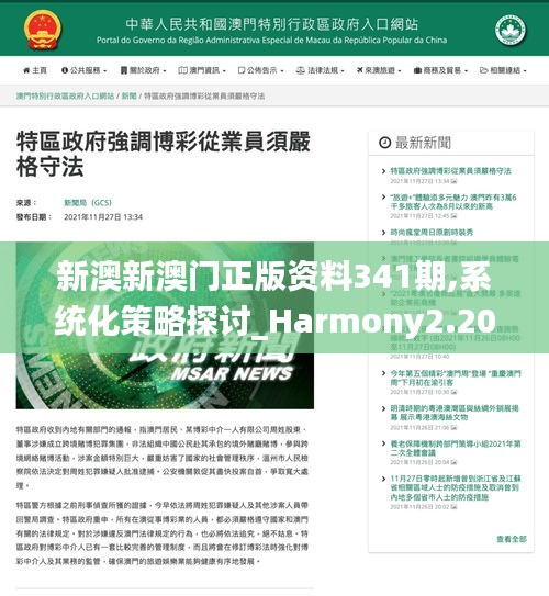 新澳新澳门正版资料341期,系统化策略探讨_Harmony2.203