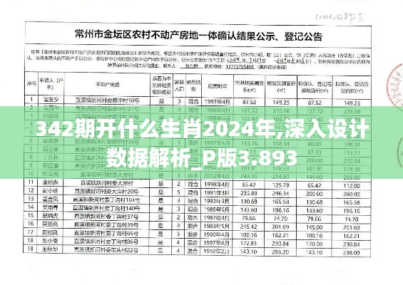 342期开什么生肖2024年,深入设计数据解析_P版3.893