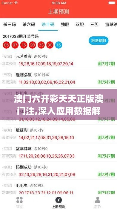 澳门六开彩天天正版澳门注,深入应用数据解析_顶级款9.971