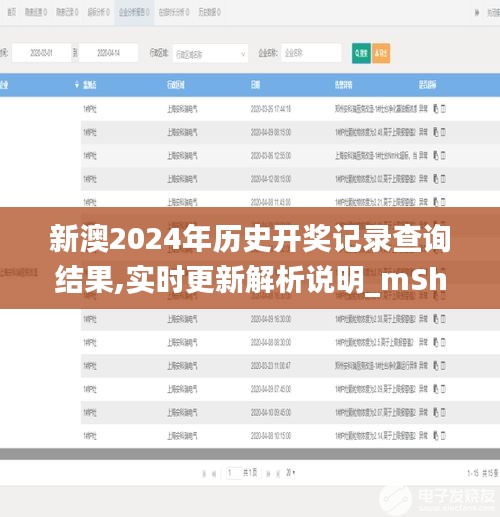 新澳2024年历史开奖记录查询结果,实时更新解析说明_mShop1.856