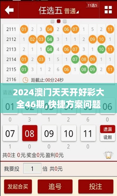 2024澳门天天开好彩大全46期,快捷方案问题解决_投资版6.846