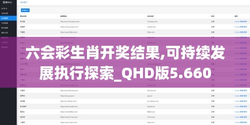 六会彩生肖开奖结果,可持续发展执行探索_QHD版5.660