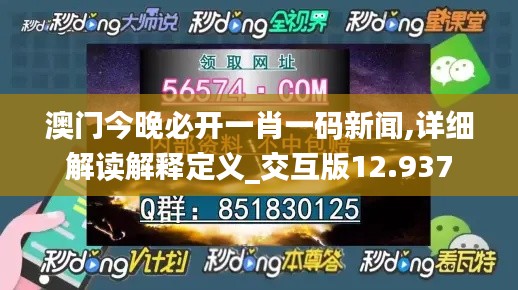 澳门今晚必开一肖一码新闻,详细解读解释定义_交互版12.937