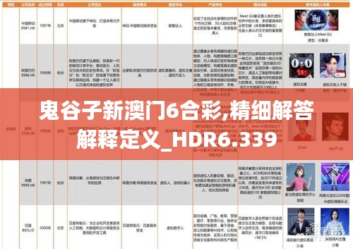 鬼谷子新澳门6合彩,精细解答解释定义_HDR6.339