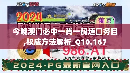 今晚澳门必中一肖一码适囗务目,权威方法解析_Q10.167