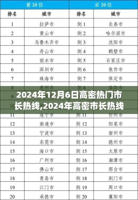 2024年高密市长热线的新机遇与挑战，市民视角的解读