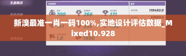 新溴最准一肖一码100%,实地设计评估数据_Mixed10.928