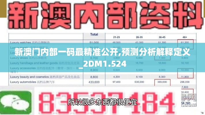 新澳门内部一码最精准公开,预测分析解释定义_2DM1.524